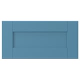 LERHYTTAN blue drawer front, solid wood frame, beveled edges, birch veneer, rustic design.
