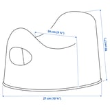Illustration with measurements for the product: LILLA.