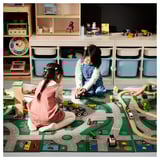 LILLABO Rug, green, 75x133 cm