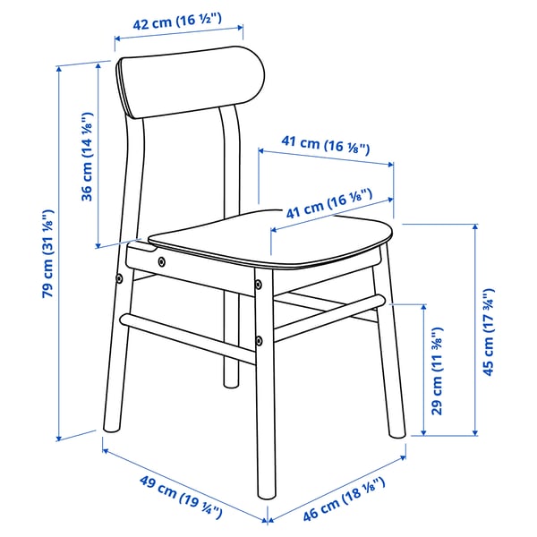 Illustration with measurements for the product: LISABO.