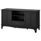 Option: Black LOMMARP sideboard, classic design, combination of open and closed storage, durable with cable outlets.
