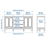 Illustration with measurements for the product: LOMMARP.