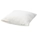 A white LUDDROS pillow protector with a zipper, made from recycled polyester and cotton for stain protection and easy washing.