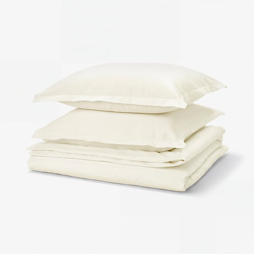 LUKTVICKER Duvet cover and 2 pillowcases, white, 240x220/80x80 cm