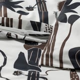 Twisted botanical print duvet set, cotton/lyocell blend, hidden zipper.