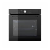 Black MÅGEBO oven with digital display, glass door, and stainless steel accents.