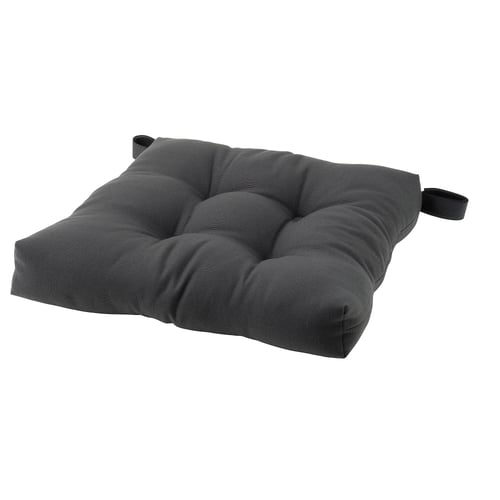 MALINDA Chair pad, anthracite, 40x38x7 cm
