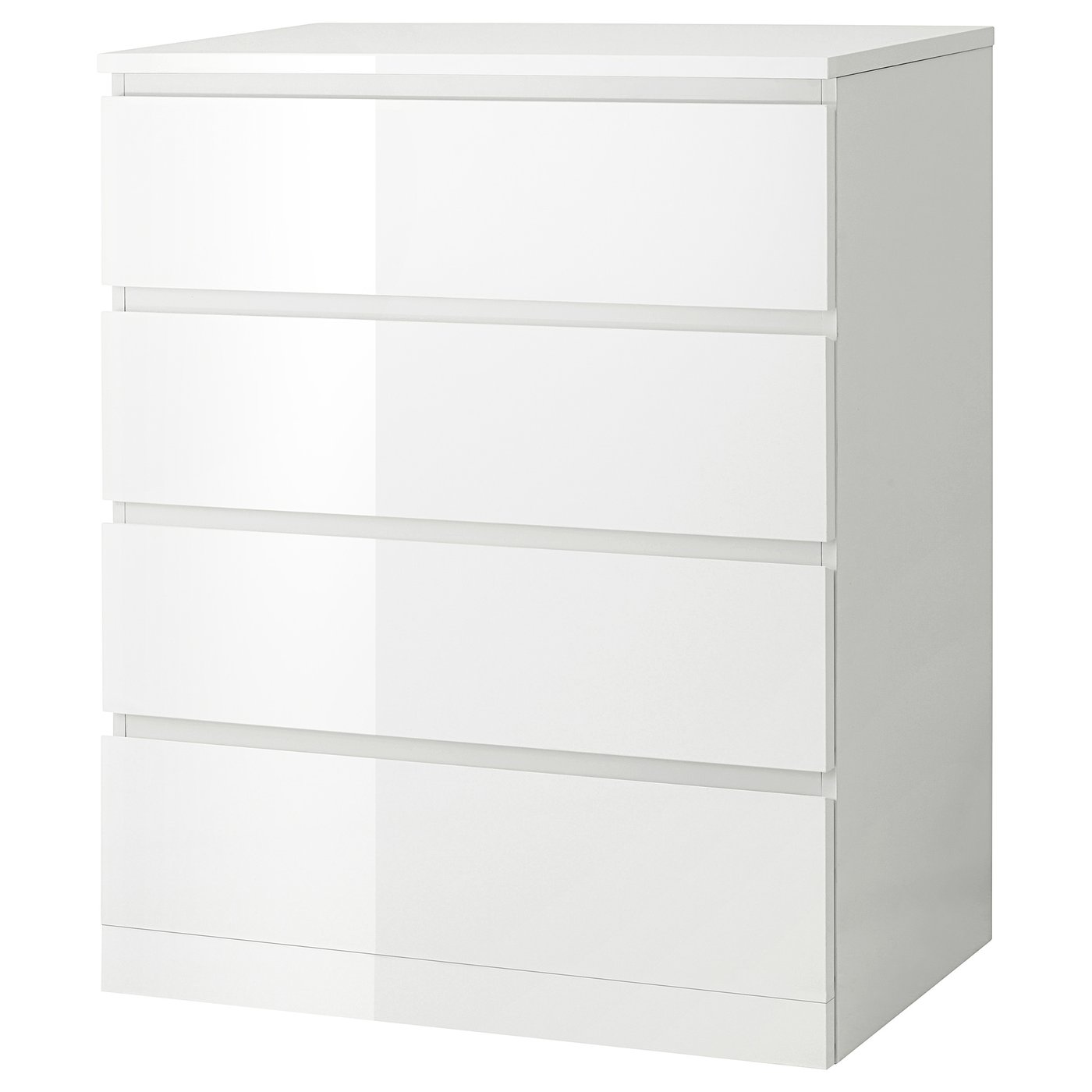 IKEA / MALM 80×100cm MALM chest of 4 drawers, high-gloss white, 80x100 cm - IKEA