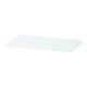 A clear, rectangular MALM glass top, made of tempered glass, designed to add style to chests of drawers.