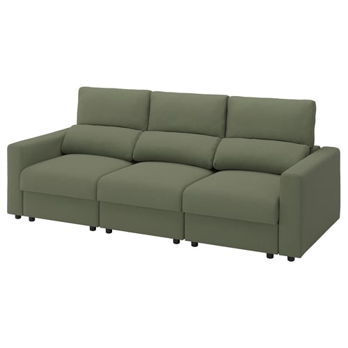 MALMKÖPING 3-seat sofa, Tibbleby grey-green
