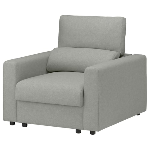 MALMKÖPING Armchair, Tibbleby beige/grey