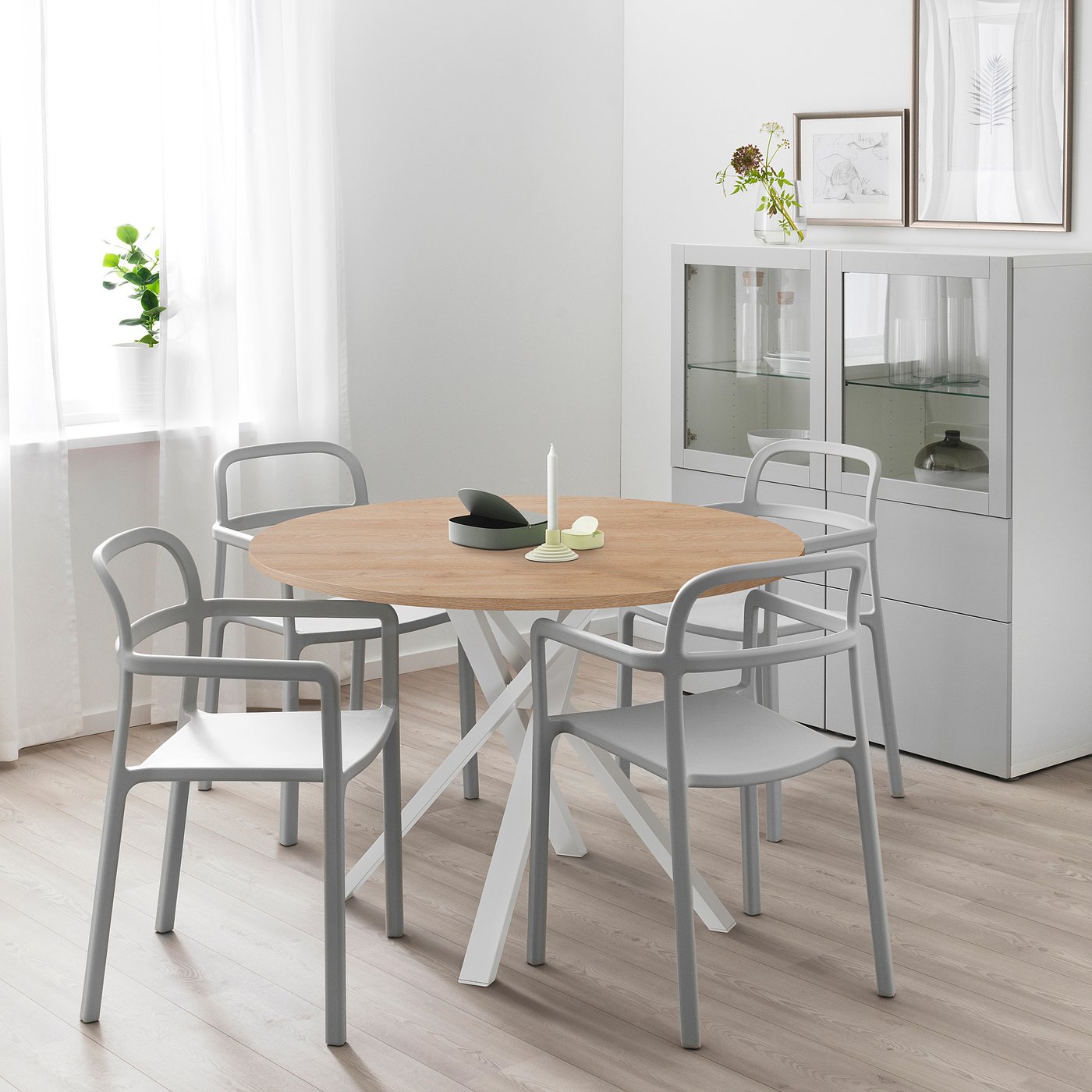 IKEA - イケア -】MARIEDAMM -マリエダム- テーブル ホワイト 大理石調