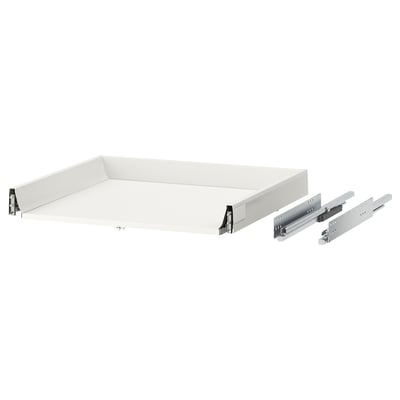 MAXIMERA drawer, white, melamine & steel, rectangular, simple design.