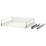 MAXIMERA white drawer unit with metal runners, sleek design.