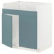 METOD kitchen unit, turquoise, modern, box shape, sleek design.
