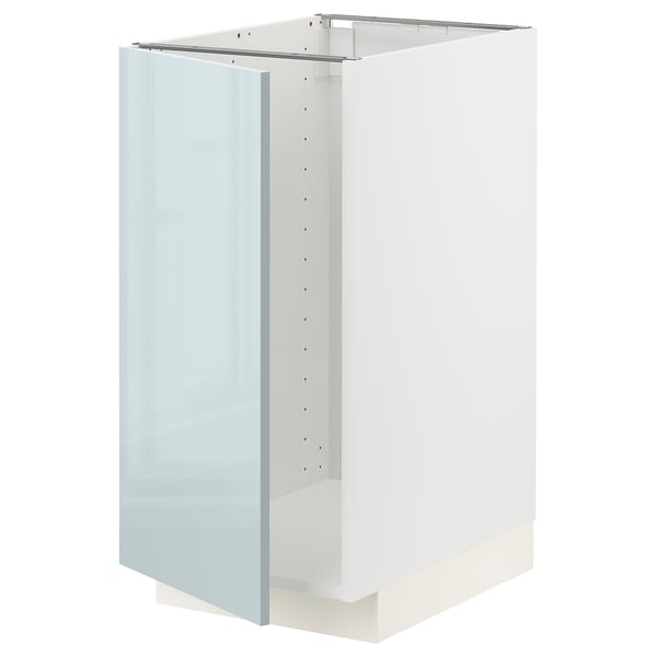 METOD kitchen cabinet in high-gloss grey-blue with modern design, rectangular shape.