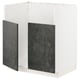 METOD kitchen unit in grey, square, modern design. Sturdy frame and particleboard, with nickel hinges.