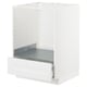 METOD kitchen base unit: white, metal & particleboard, rectangular, minimalist design.