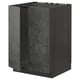METOD dark grey modern kitchen cabinet with concrete effect and sturdy frame.