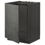METOD kitchen cabinet, dark grey concrete effect, rectangular, modern, urban look.