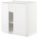 White METOD kitchen cabinet, rectangular, two-door design, sturdy frame, modern style.