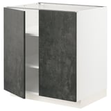 METOD kitchen cabinet, dark grey, square, modern, adjustable shelves.