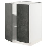 Modern kitchen cabinet, METOD, white and dark grey, rectangular, sturdy.