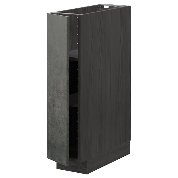 Dark grey concrete effect kitchen cabinet, rectangular, modern urban design.