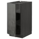 Ikea METOD dark grey concrete cabinet with wooden sides, rectangular, modern kitchen unit.