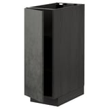 Dark grey modern cabinet with concrete effect door, rectangular, sleek design.