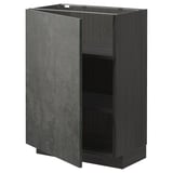 Dark grey METOD kitchen cabinet, rectangular, particleboard & laminate, single door open.