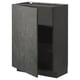 Dark grey METOD kitchen cabinet, rectangular, particleboard & laminate, single door open.