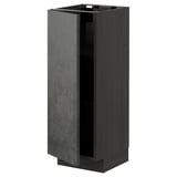 METOD dark grey cabinet, rectangular, modern design, concrete effect door.