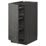 METOD dark grey modern kitchen cabinet with pull-out baskets.