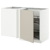 METOD kitchen unit in beige with pull-out shelf; modern design, white.
