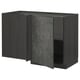 Ikea METOD dark gray cabinet, wood, open.