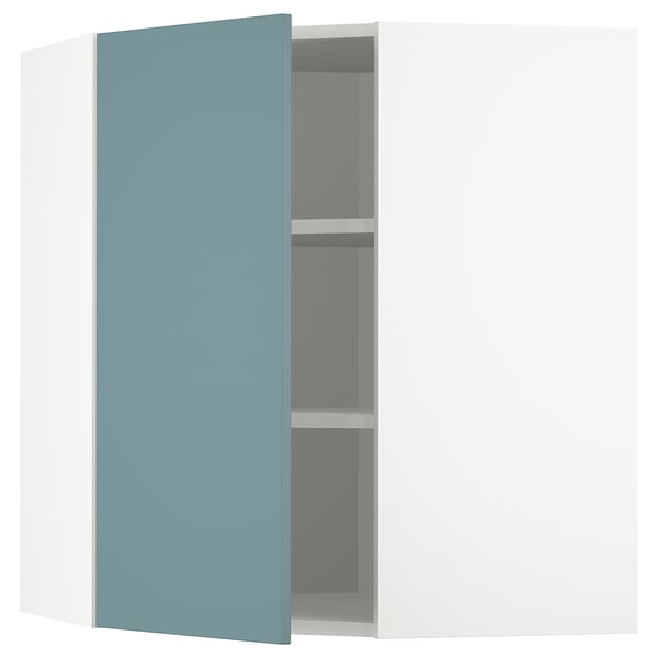 The METOD kitchen cabinet with turquoise havstorp doors featuring smooth, modern design.