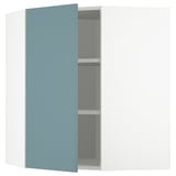 The METOD kitchen cabinet with turquoise havstorp doors featuring smooth, modern design.