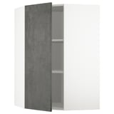 A METOD kitchen cabinet with kalhyttans dark grey concrete effect door, featuring a sturdy frame and adjustable shelf.