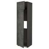 Dark grey METOD kitchen cabinet with concrete effect doors and adjustable shelves.