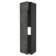 Grey concrete-effect METOD cabinet, open door, adjustable shelf.