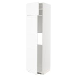 A white METOD kitchen cabinet with a modern design and a single door.