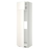 A white METOD kitchen cabinet with smooth doors, a rectangular shape, and adjustable shelves.