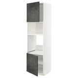 White METOD cabinet, dark gray doors, rectangular, modern design.