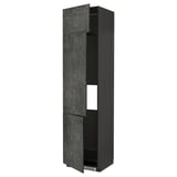 Modern METOD storage cabinet with two open sections.