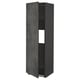 Dark grey METOD kitchen cabinet with open door, rectangular, concrete effect.