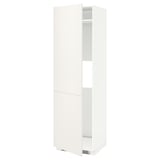 A white METOD kitchen cabinet with a sleek, modern design and adjustable shelves.
