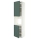 METOD High cab f oven w 2 doors/shelves, white/Aspudden dark grey-green, 60x60x240 cm