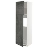 Modern kitchen cabinet, METOD, white and dark grey, rectangular, two doors, sleek design.