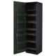 Dark grey METOD cabinet with pull-out shelves, modern urban design.